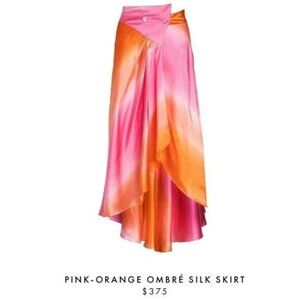 New Free People Dannijo Ombre Tie Dye Silk Maxi Skirt